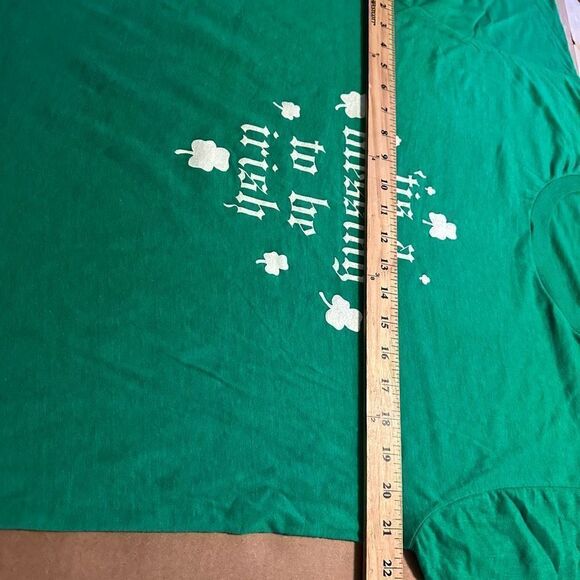 VTG 90s Screen Stars "Its a Blessing to be Irish" Single Stitch Graphic Shirt XL - Picture 6 of 7